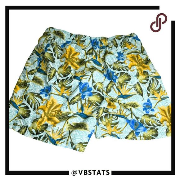 Tommy Bahama Mens Naples Tiki Tropics 6-Inch Swim Trunks Shorts Blue Size Large - Picture 2 of 10